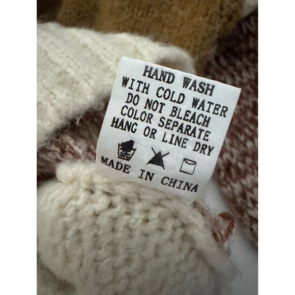 LUNA IVY ANTHROPOLOGIE DOEN STYLE CHUNKY COLORBLOCK CARDIGAN medium nwot - Picture 5 of 5